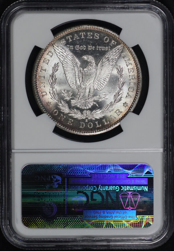 Reverse of this 1881-S Morgan Dollar NGC MS-66★ Dark Velvety Obverse Rainbow Toning