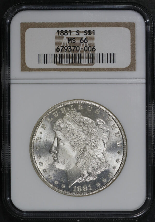 Obverse of this 1881-S Morgan Dollar NGC MS-66