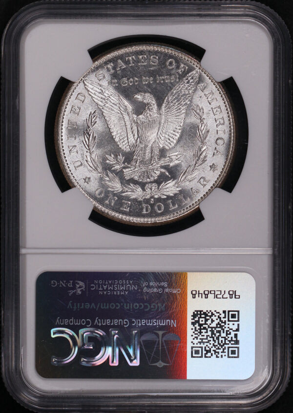 Reverse of this 1881-S Morgan Dollar NGC MS-67