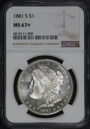Obverse of this 1881-S Morgan Dollar NGC MS-67+