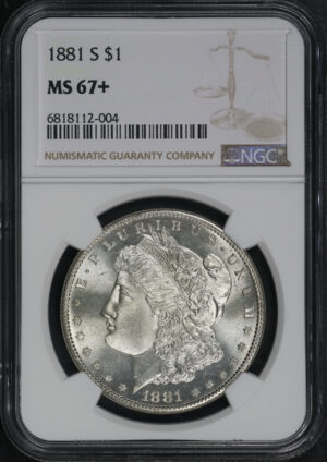Obverse of this 1881-S Morgan Dollar NGC MS-67+