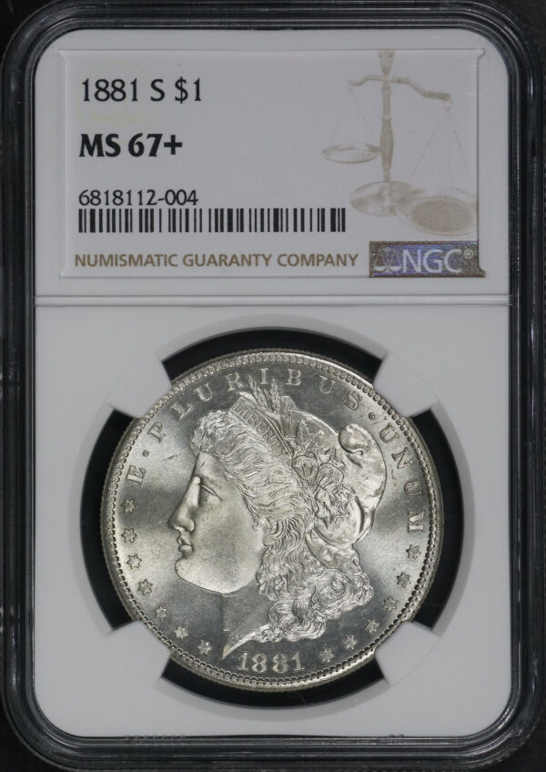 Obverse of this 1881-S Morgan Dollar NGC MS-67+