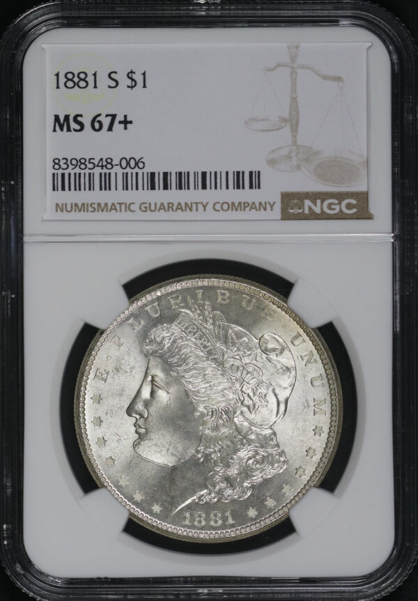 Obverse of this 1881-S Morgan Dollar NGC MS-67+
