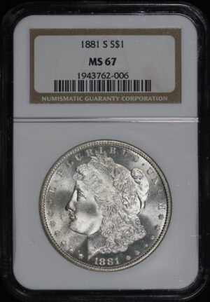 Obverse of this 1881-S Morgan Dollar NGC MS-67