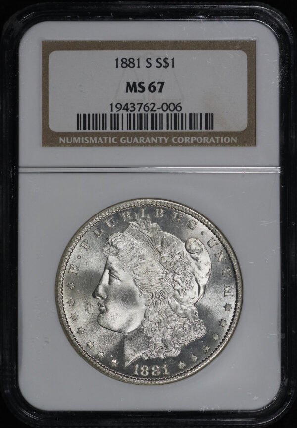 Obverse of this 1881-S Morgan Dollar NGC MS-67