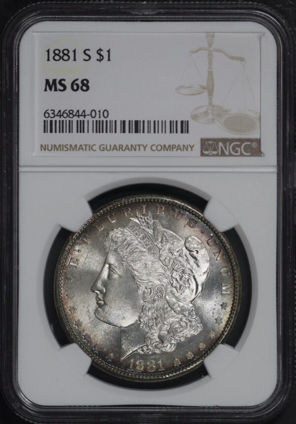 Obverse of this 1881-S Morgan Dollar NGC MS-68