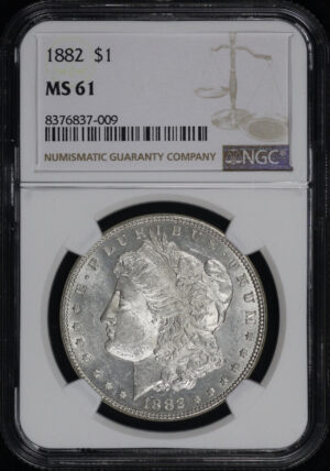 Obverse of this 1882 Morgan Dollar NGC MS-61