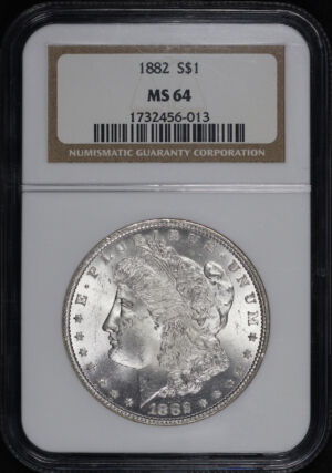 Obverse of this 1882 Morgan Dollar NGC MS-64