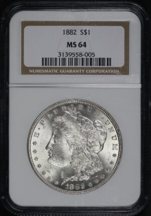 Obverse of this 1882 Morgan Dollar NGC MS-64