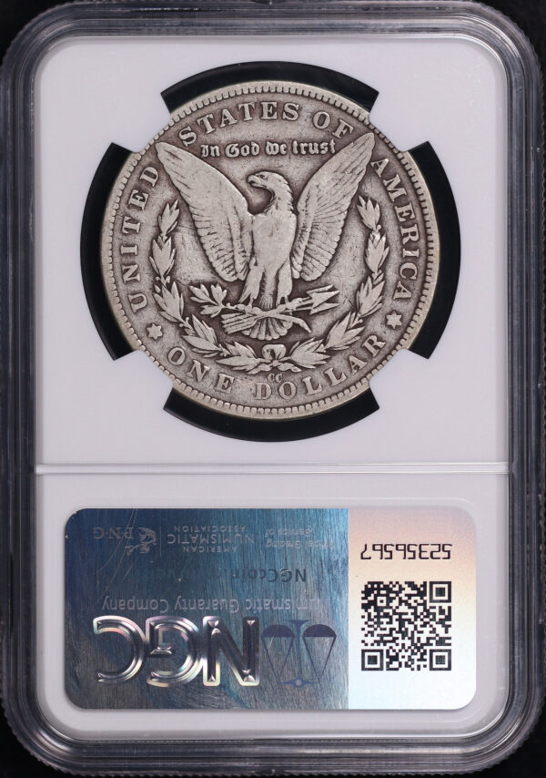 Reverse of this 1882-CC Morgan Dollar NGC VG-8
