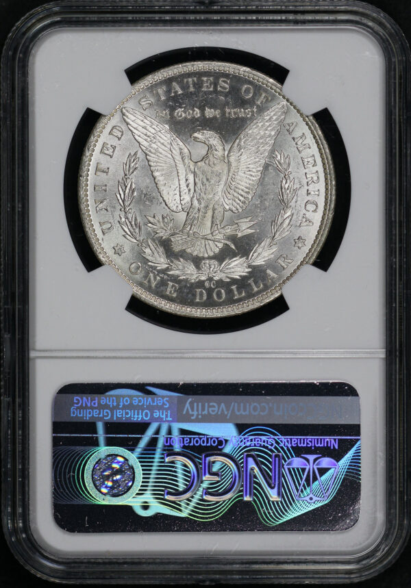 Reverse of this 1882-CC Morgan Dollar NGC MS-63
