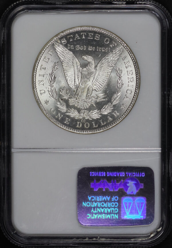 Reverse of this 1882-CC Morgan Dollar NGC MS-63