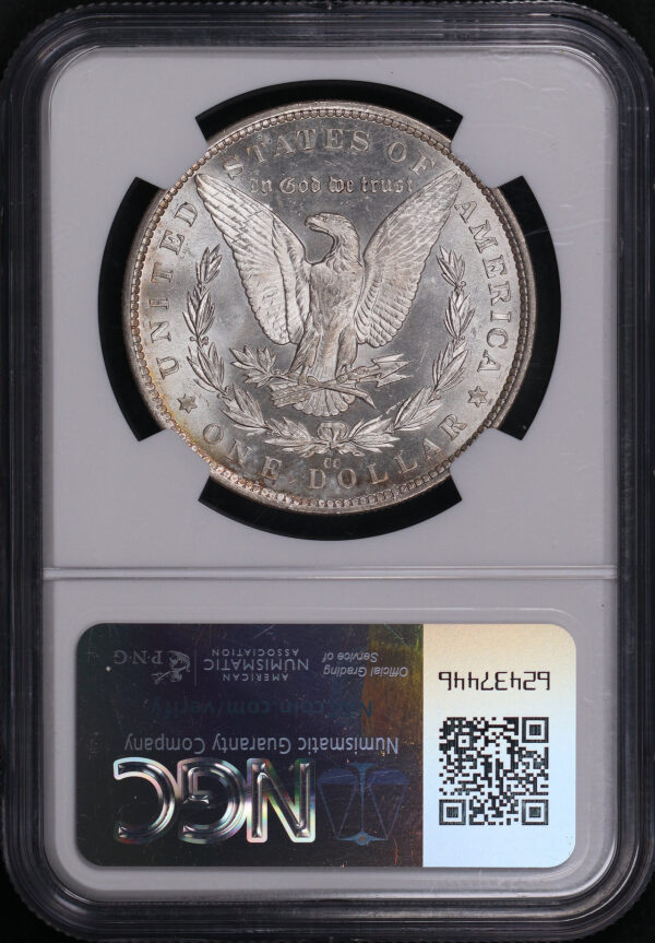 Reverse of this 1882-CC Morgan Dollar NGC MS-64