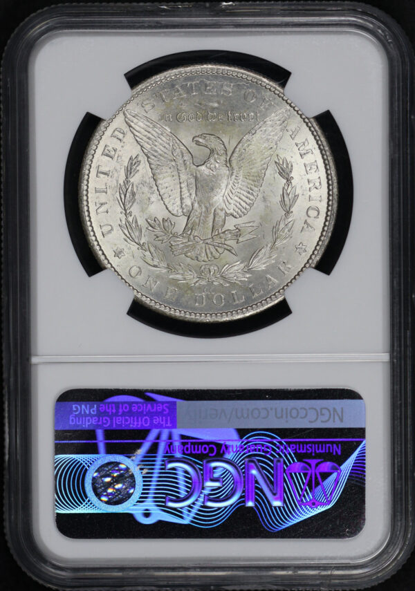 Reverse of this 1882-CC Morgan Dollar NGC MS-65