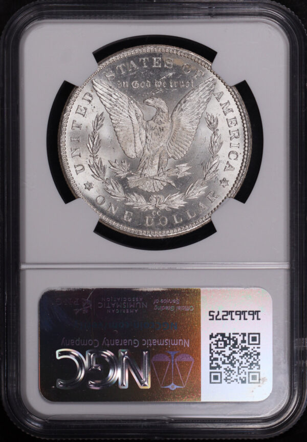 Reverse of this 1882-CC Morgan Dollar NGC MS-65