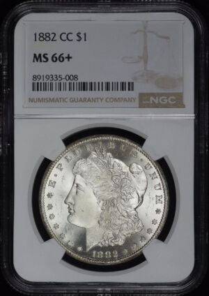 Obverse of this 1882-CC Morgan Dollar NGC MS-66+