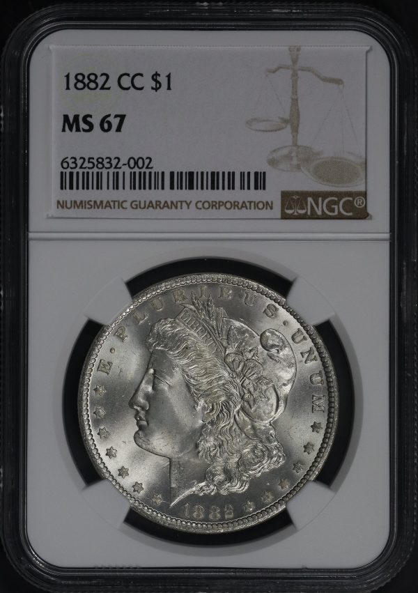 Obverse of this 1882-CC Morgan Dollar NGC MS-67
