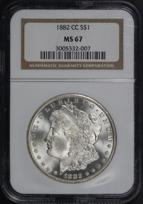 Obverse of this 1882-CC Morgan Dollar NGC MS-67