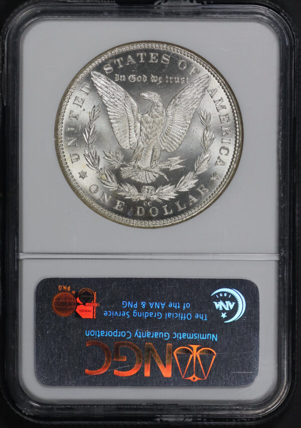 Reverse of this 1882-CC Morgan Dollar NGC MS-67