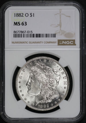 Obverse of this 1882-O Morgan Dollar NGC MS-63