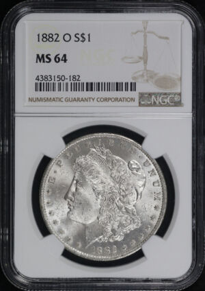 Obverse of this 1882-O Morgan Dollar NGC MS-64