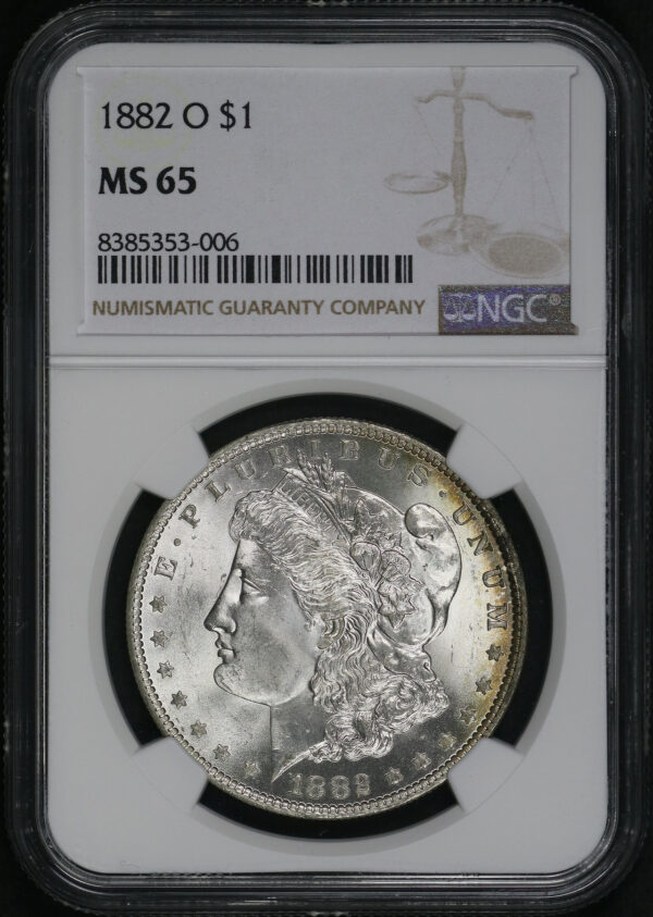 Obverse of this 1882-O Morgan Dollar NGC MS-65
