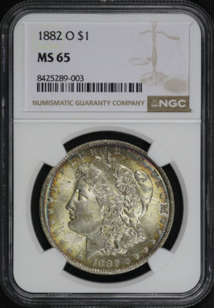 Obverse of this 1882-O Morgan Dollar NGC MS-65
