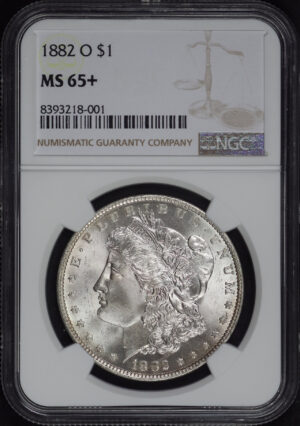 Obverse of this 1882-O Morgan Dollar NGC MS-65+