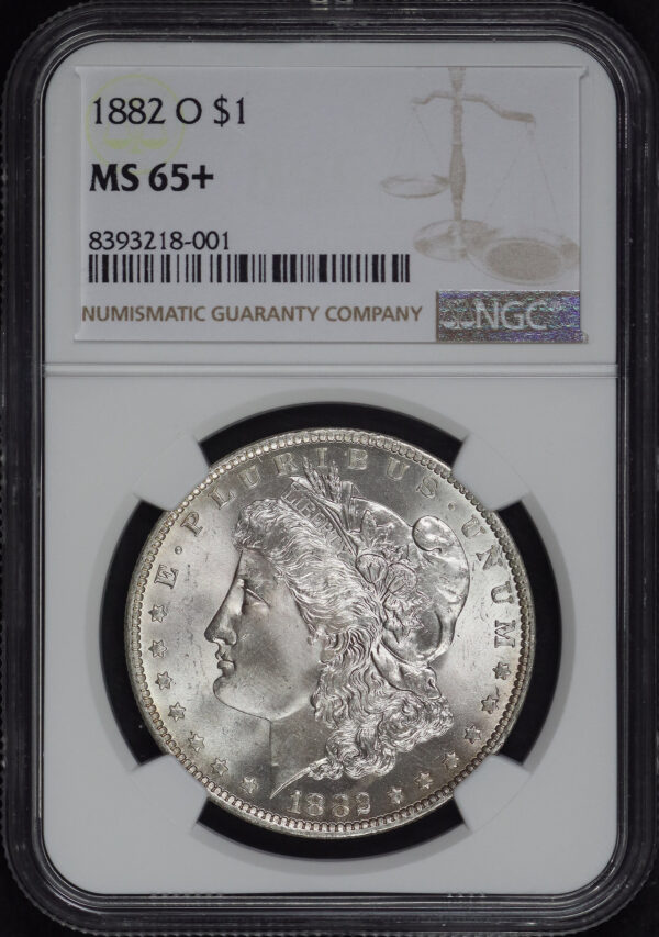 Obverse of this 1882-O Morgan Dollar NGC MS-65+