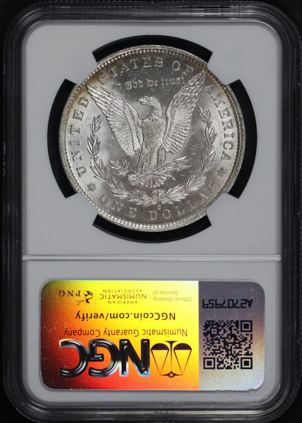 Reverse of this 1882-O Morgan Dollar NGC MS-65+