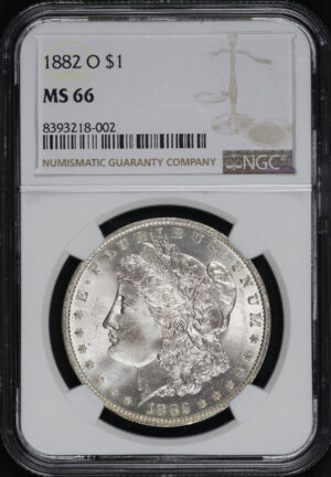 Obverse of this 1882-O Morgan Dollar NGC MS-66