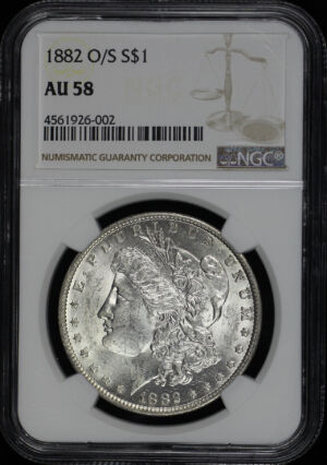 Obverse of this 1882-O/S Strong Morgan Dollar NGC AU-58