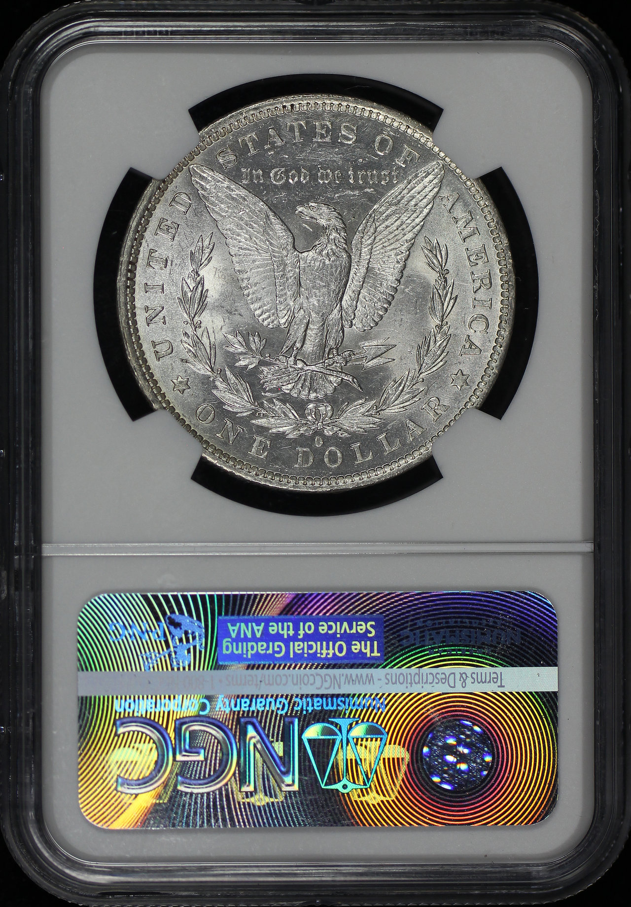 Reverse of this 1882-O/S Strong Morgan Dollar NGC MS-61