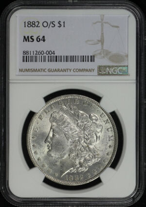 Obverse of this 1882-O/S Strong Morgan Dollar NGC MS-64