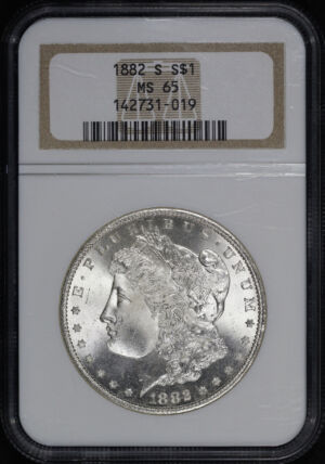 Obverse of this 1882-S Morgan Dollar NGC MS-65