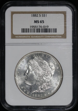Obverse of this 1882-S Morgan Dollar NGC MS-65