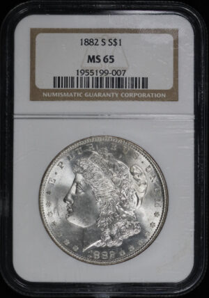 Obverse of this 1882-S Morgan Dollar NGC MS-65