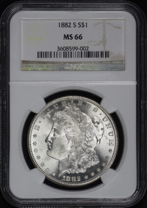 Obverse of this 1882-S Morgan Dollar NGC MS-66