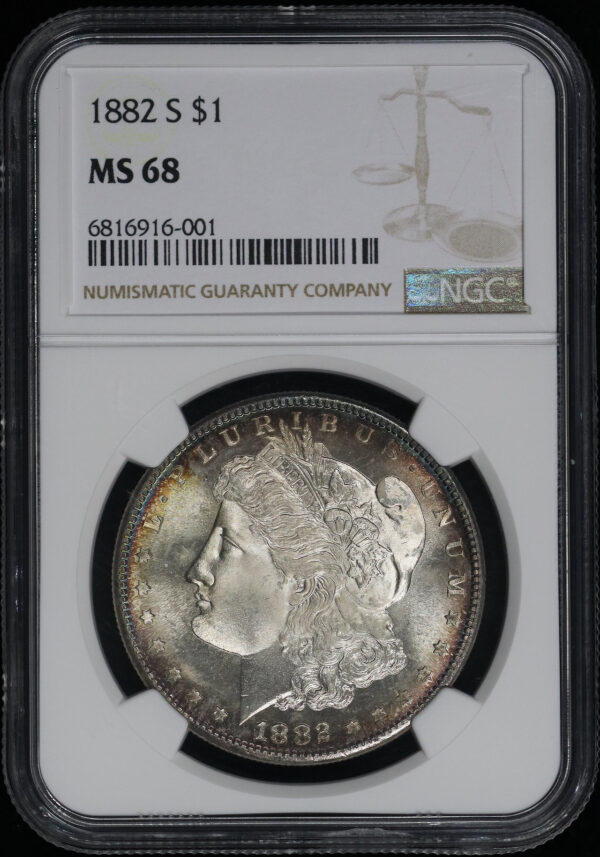 Obverse of this 1882-S Morgan Dollar NGC MS-68