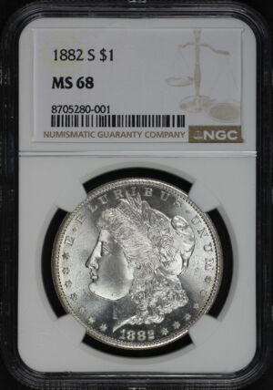 Obverse of this 1882-S Morgan Dollar NGC MS-68