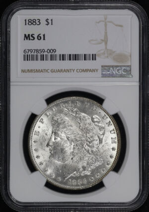 Obverse of this 1883 Morgan Dollar NGC MS-61