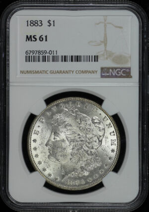 Obverse of this 1883 Morgan Dollar NGC MS-61