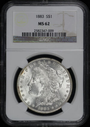 Obverse of this 1883 Morgan Dollar NGC MS-62