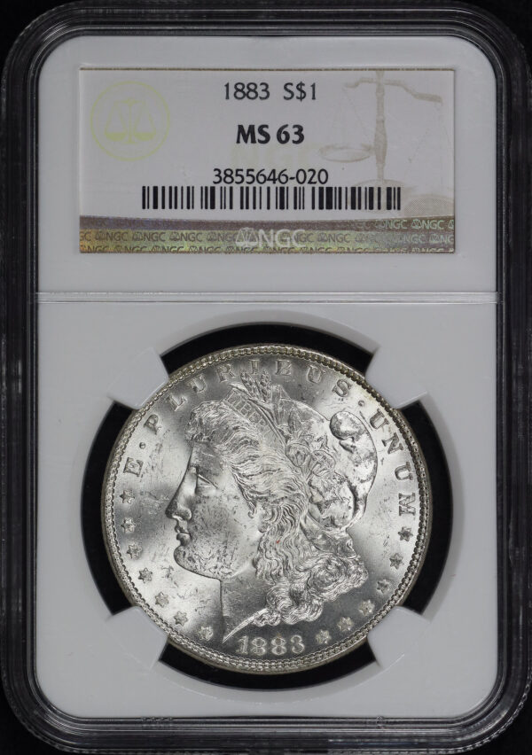 Obverse of this 1883 Morgan Dollar NGC MS-63