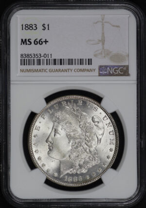 Obverse of this 1883 Morgan Dollar NGC MS-66+