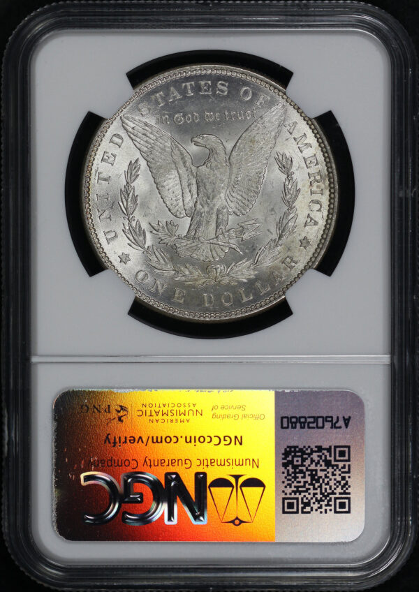 Reverse of this 1883 Morgan Dollar NGC MS-66+