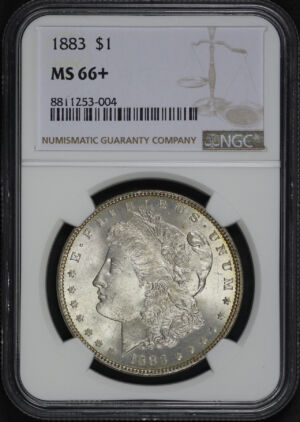 Obverse of this 1883 Morgan Dollar NGC MS-66+