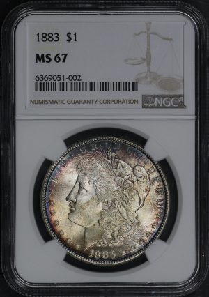 Obverse of this 1883 Morgan Dollar NGC MS-67