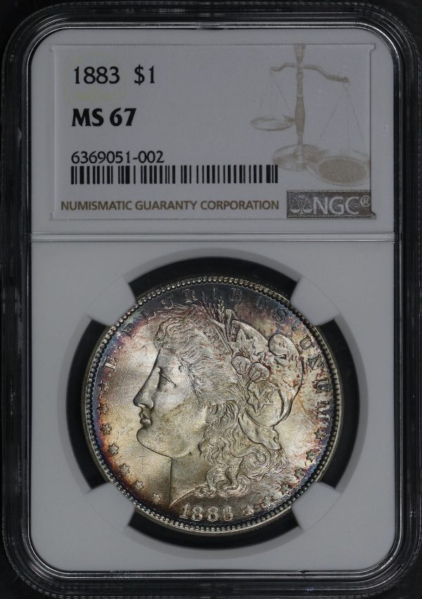 Obverse of this 1883 Morgan Dollar NGC MS-67