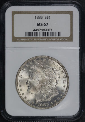 Obverse of this 1883 Morgan Dollar NGC MS-67
